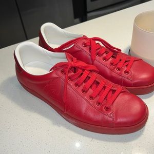 Gucci Ace Sneakers Red
